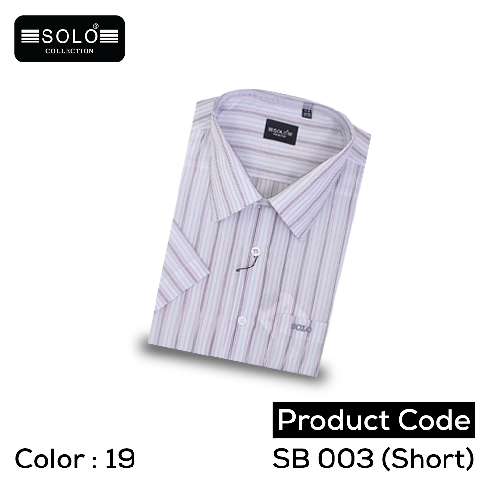 SOLO COLLLECTION SB 003 (Short) Regular Shirt Medium 19