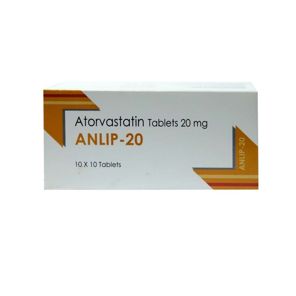 Anlip-20 Atorvastatin Tablets 10PCS x 10