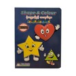 SHAPE & COLOUR COLORING BOOK -KIDS WORLD