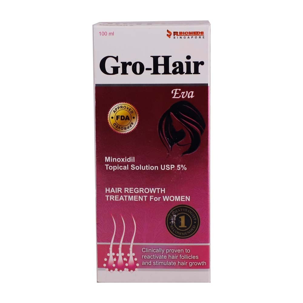 Gro-Hair EVA Minoxidil Topical Solution Hair Regrowth Treatment 100ML