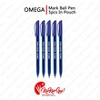 Omega Mark Ball Pen 0.7mm (5PCS in Pouch)