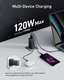 Anker 737 USB-C 120W GaN Prime PPS 3-Port Foldable Wall Charger