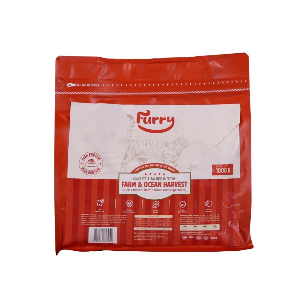 Furry Cat Food Adult Duck & Chicken & Beef & Salmon & Vegetable 1KG