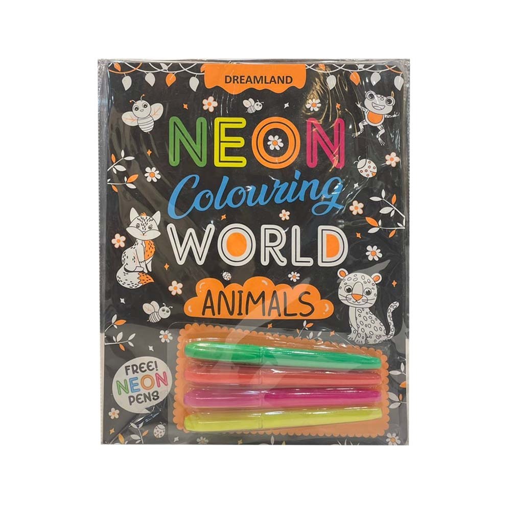 Animals Neon Colouring World Book