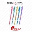 Omega Yo Ball Pen with Foil 0.7mm (5PCS in Pouch)