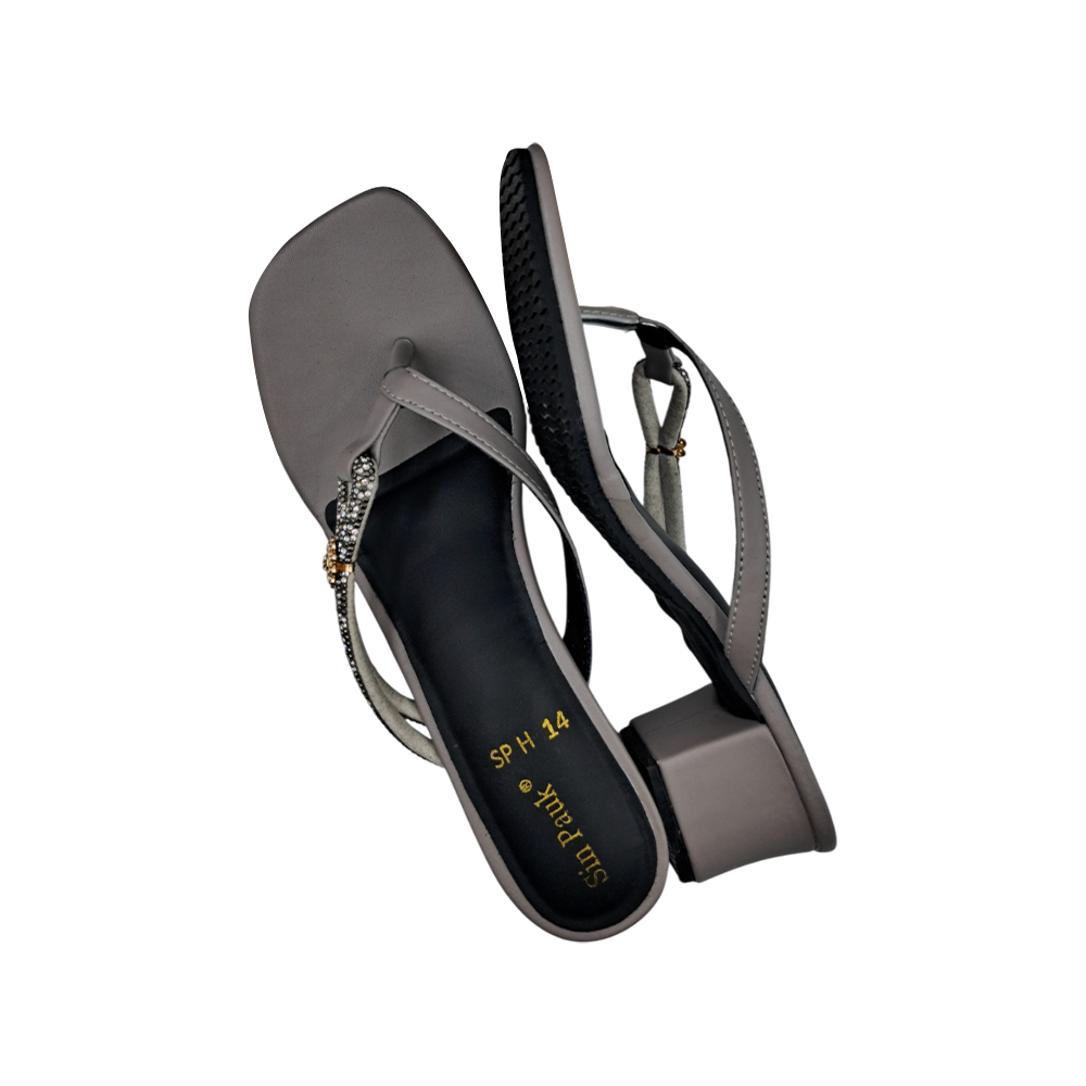 Sin Pauk Women Leather Wedge  SP H-14 Gray (No-35)