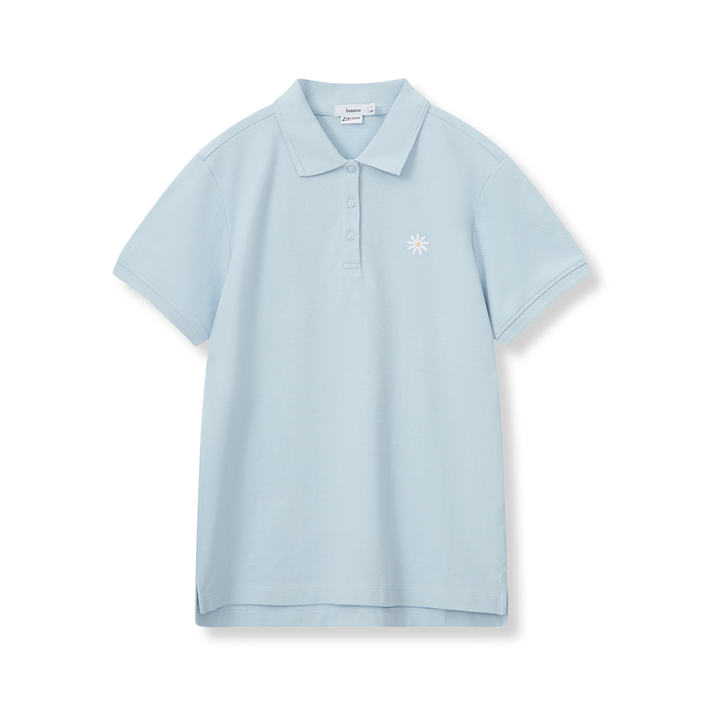241208004 Bossini Ladies Polo Shirt SS 24-S/S Light Blue ( M )