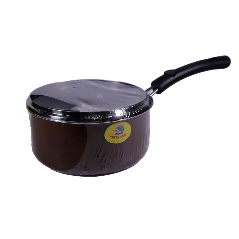 Happy Cook Non Stick Sauce Pan With Glass Lid 18cm