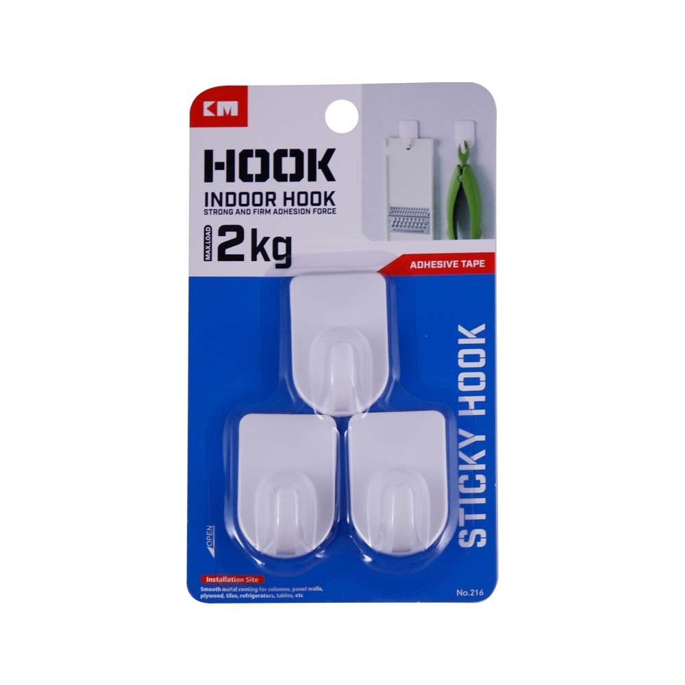 KM Wall Hook 3PCS 2KG No.216