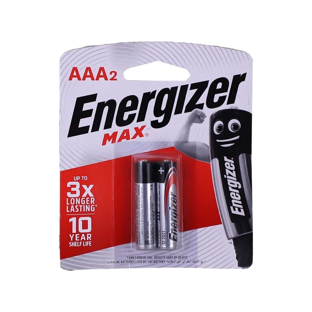 Energizer Max Battery AAA Size 2PCS (Card)