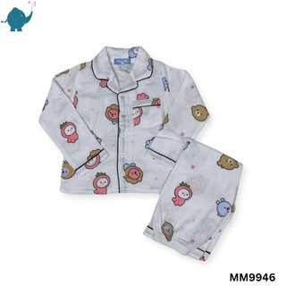 Max & Mia Kid Unisex Cotton Puff Long Sleeve Pajamas Set MM9946 Light Blue M (5/6yrs)