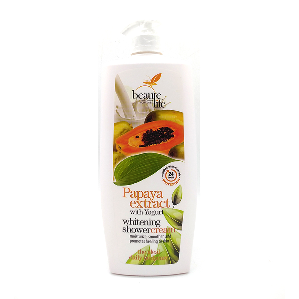 Beaute Life Papaya Extract With Yogurt Whitening Shower Cream 1000ML 