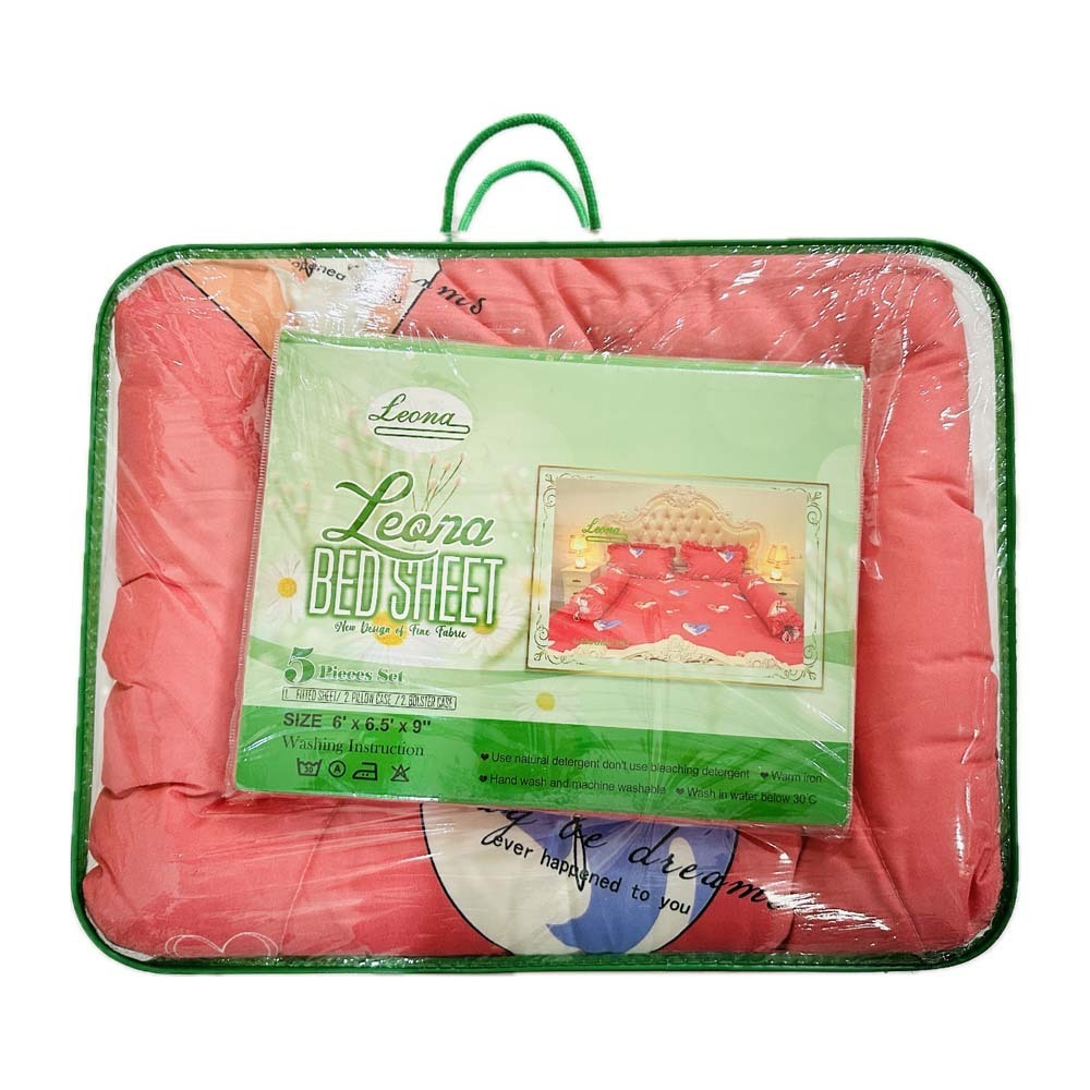 Leona Bed Sheet (set)  Double SE02 (Leona Set-018)