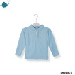 Max & Mia Girl Long-Sleeve Polo Top MM9927 Light Blue Medium