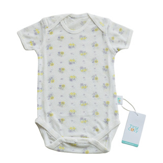 Tiny Cozy Airy Cotton Body Suite (Short Sleeve) TC20212M Yellow & Purple