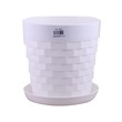 Plastic Flower Pot With Base 13x9.5x13.5CM No.1602