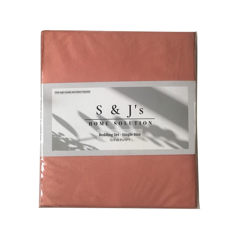 S&J Single Bed Sheet Bright Orange  SJ-02-9