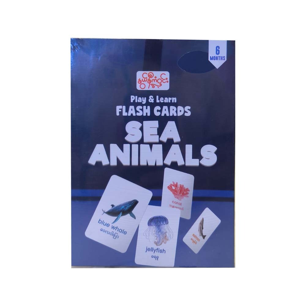 SEA ANIMALS 24 FLASH CARDS (NWE NI KAN WIN)