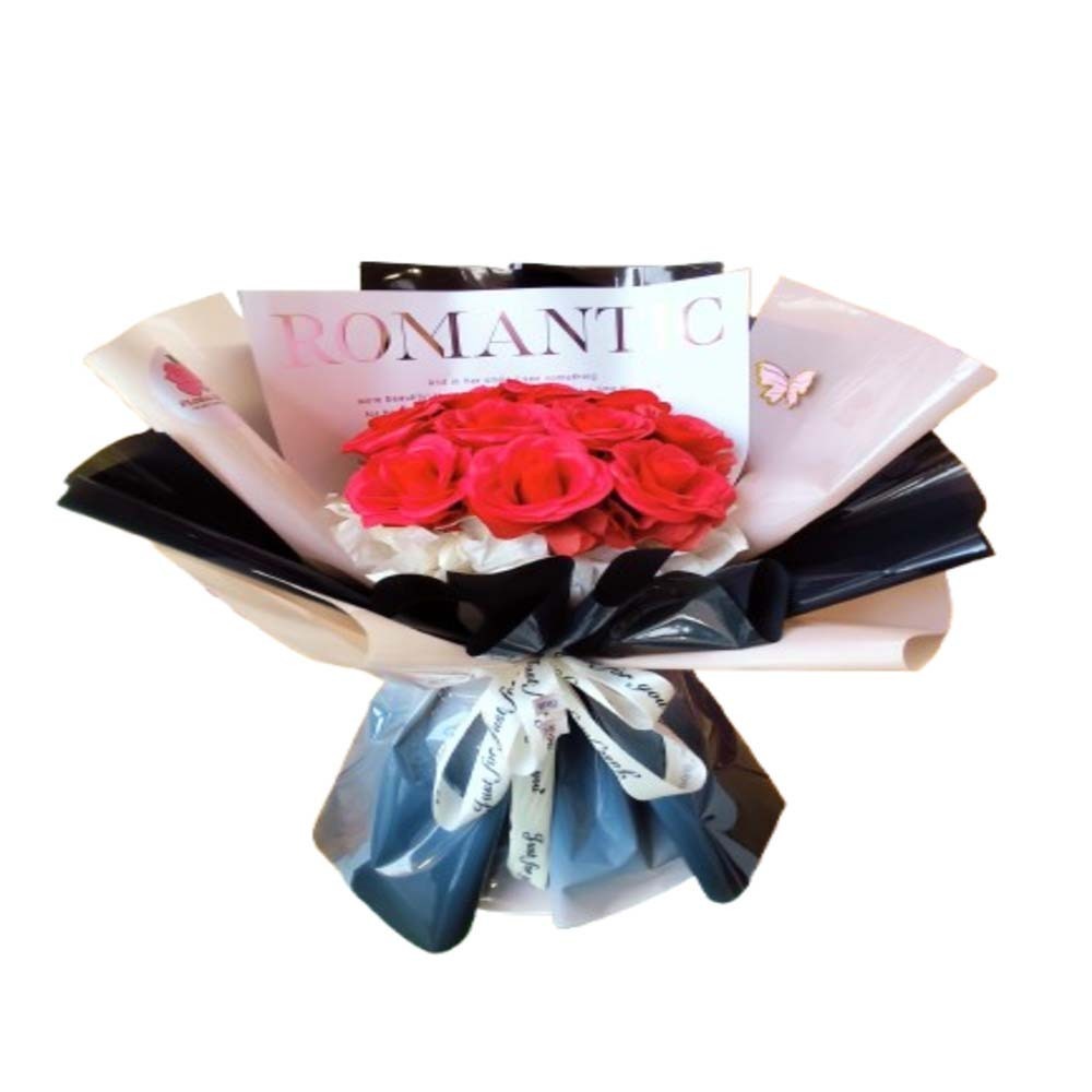 Floral District 10 Red Rose Artificial Bouquet