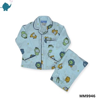 Max & Mia Kid Unisex Cotton Puff Long Sleeve Pajamas Set MM9946 Light Yellow L (7/8yrs)
