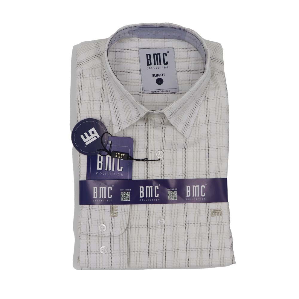 BMC Men Slimfit Shirt Long Sleeve 1310078 Brown XXL