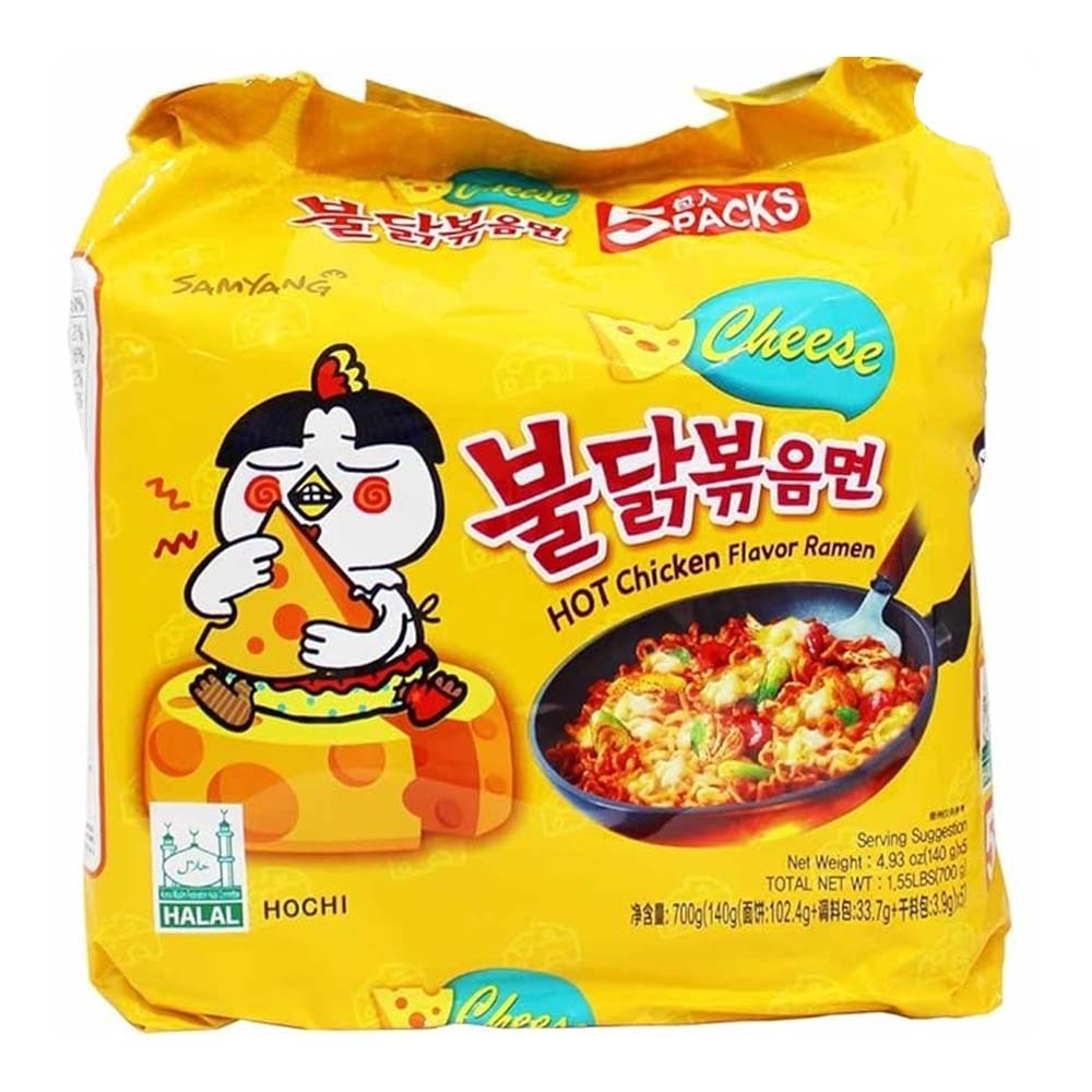 Samyang Ramen Cheese Hot Chicken Bag 5PCSx140G