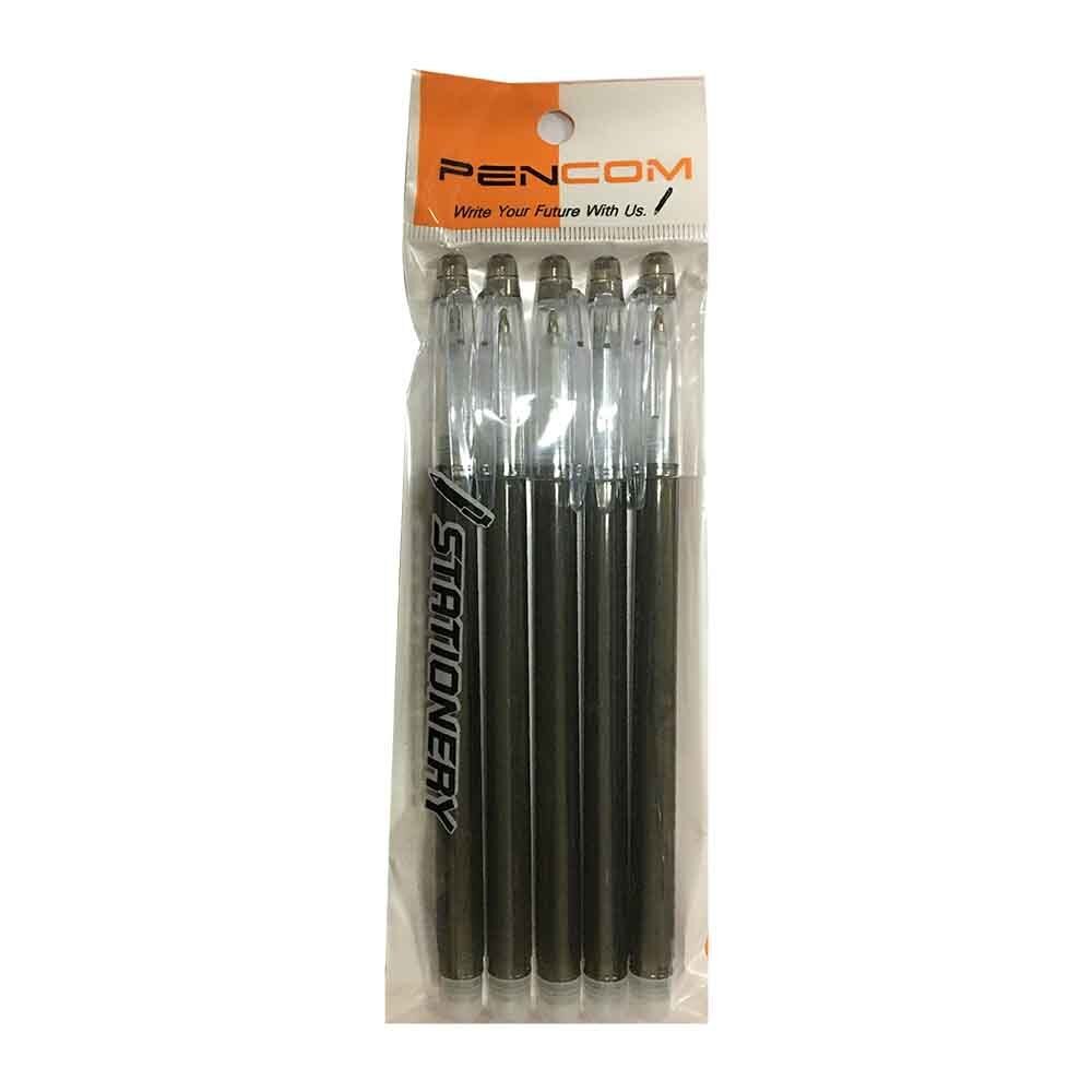 Pencom Ball Pen Black 0.5 5PCS P-4