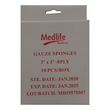 Medlife Sterile Gauze Swabs 16x16CM 10PCS