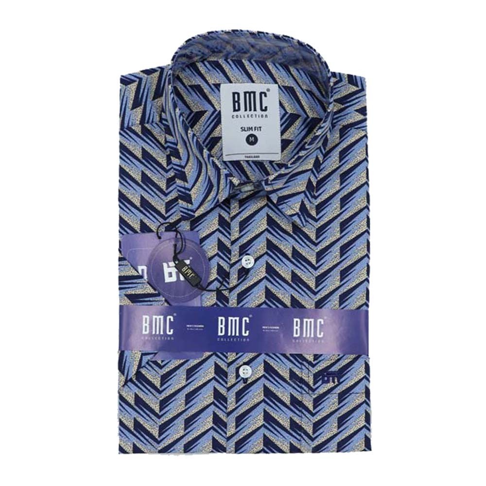 BMC Slimfit Shirts Short Sleeve 2320053 (Design-2) Large