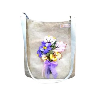 90s Belle Jute But Cute Shoulder Bag Rounder Purple Code No.048