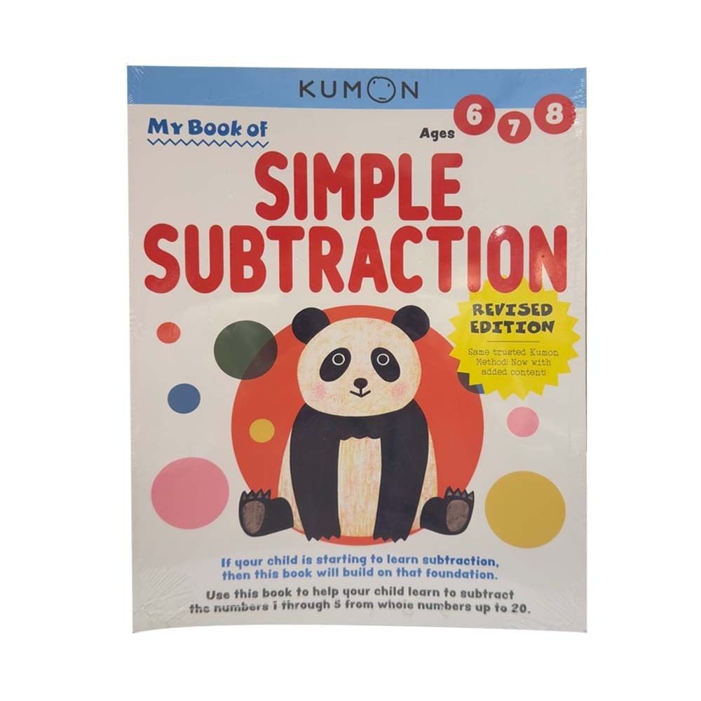 Kumon My Book Of Simple Subtraction Age 6-8
