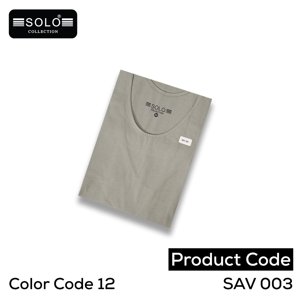 SOLO COLLLECTION Men Plain Vest SAV 003 (Code 12-Large)