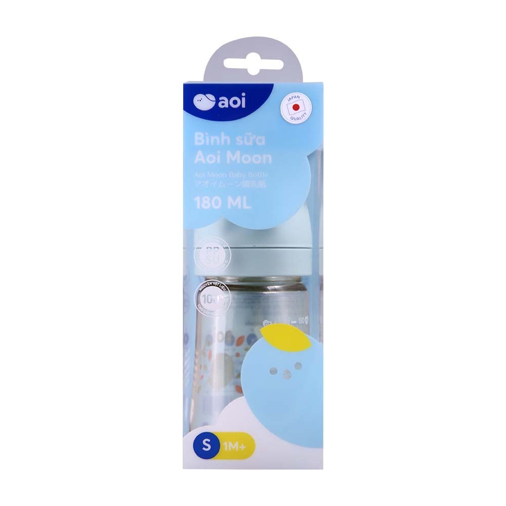 Inochi Aoi Feeding Bottle Wide Neck Moon 180ML