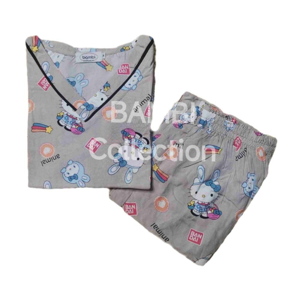 Bambi Women Spant One Set Nightwear Gray AA0038 Medium