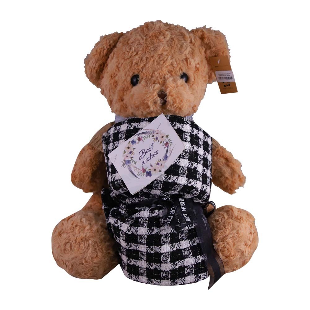 Fg Valentine Bear With Bouquet 50cm