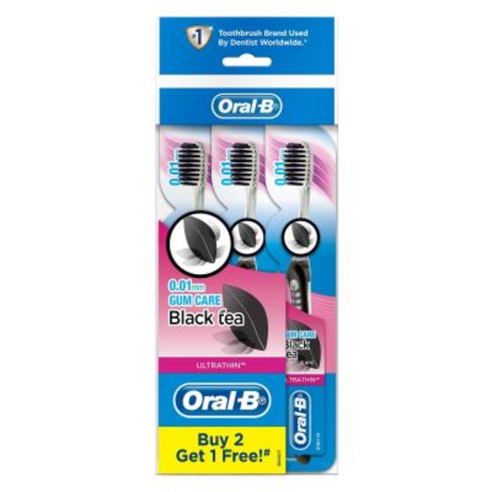 Oral-B Black Tea Gum Care Ultra Thin Toothbrush 3PCS