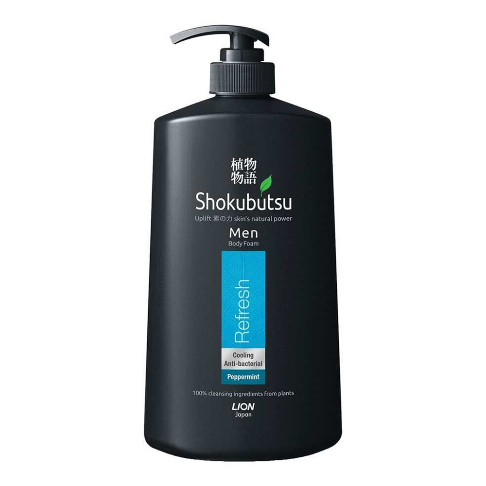 Shokubutsu Men Refresh Cooling Body Shower Foam 900ML (Peppermint)