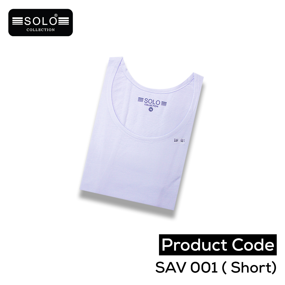SOLO COLLLECTION Men Plain Vest SAV 001 White Small