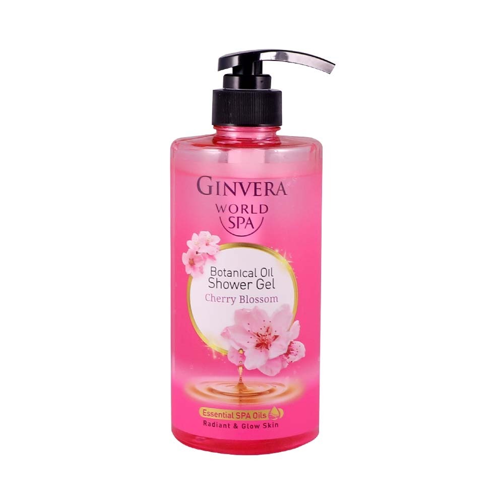 Ginvera World Spa Botanical Oil Shower Gel 600G (Cherry Blossom)