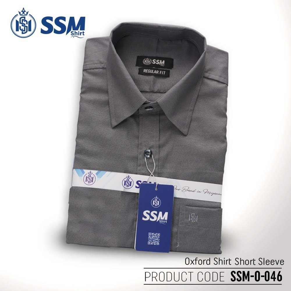 Oxford Shirt Short Sleeve 2XL (Charcoal Gray) SSM-O-P-S-046