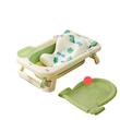 Foldable Bathtub with Bath Cushion + Bath Net (Green)