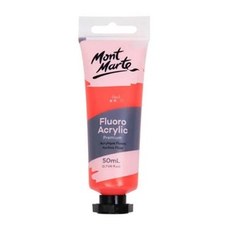 Mont Marte Fluoro Acrylic Paint Premium 50ML Red