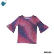 Max & Mia Girl Bell Sleeve Blouse MM196 Red Extra Small