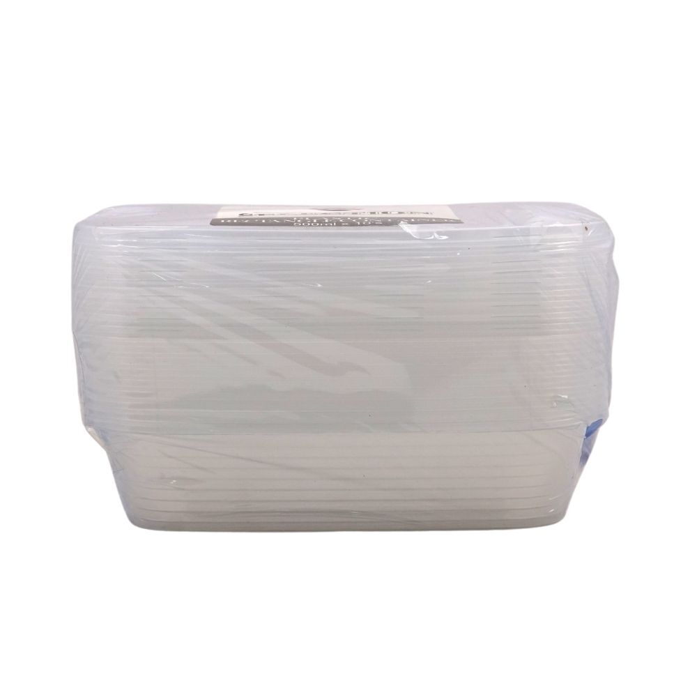 City Selection Plastic Rect Container 500ML 10PCS