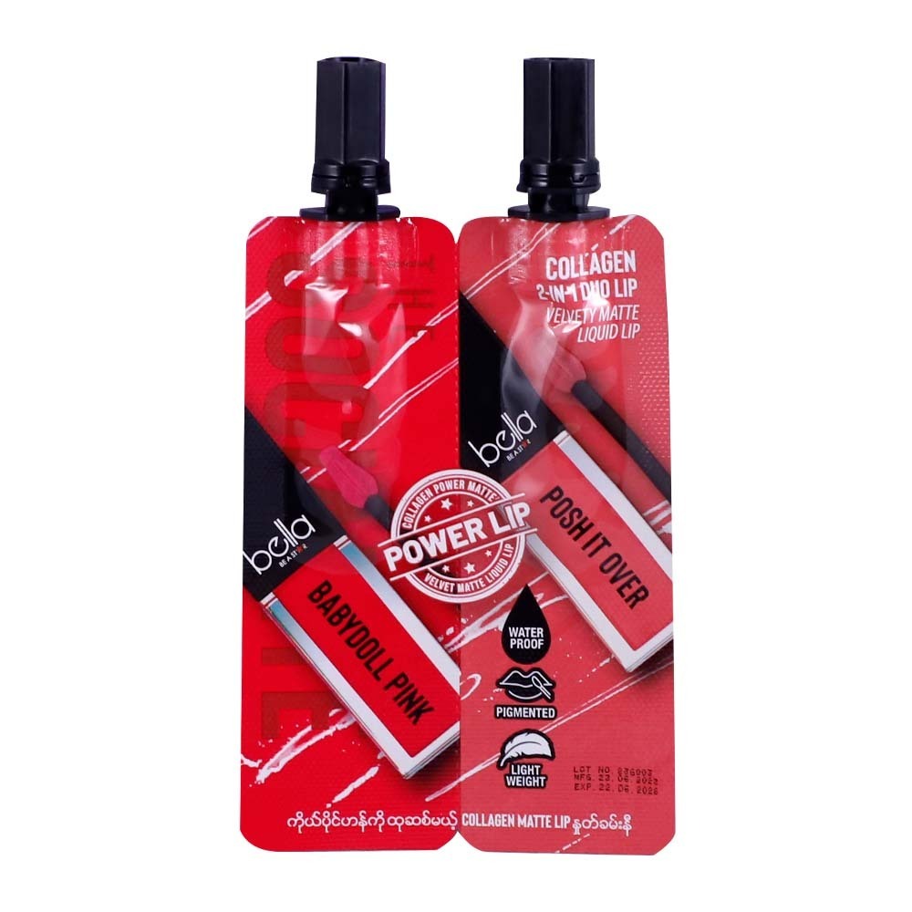 Bella Babydoll Pink & Posh It Over Collagen 2 IN 1 Duo Lip 2.4G (Socialite)