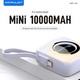 Konfulon A42Q (10000mAh Fast Charging 22.5W Built-in Cable Power Bank) + Lightning Cable Purple