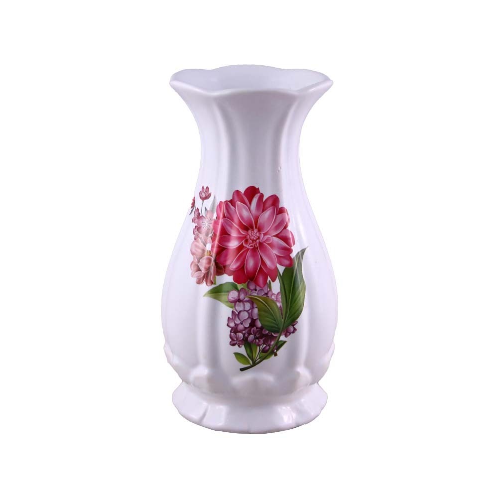 Amly Flower Vase 8in (Porcelain White)