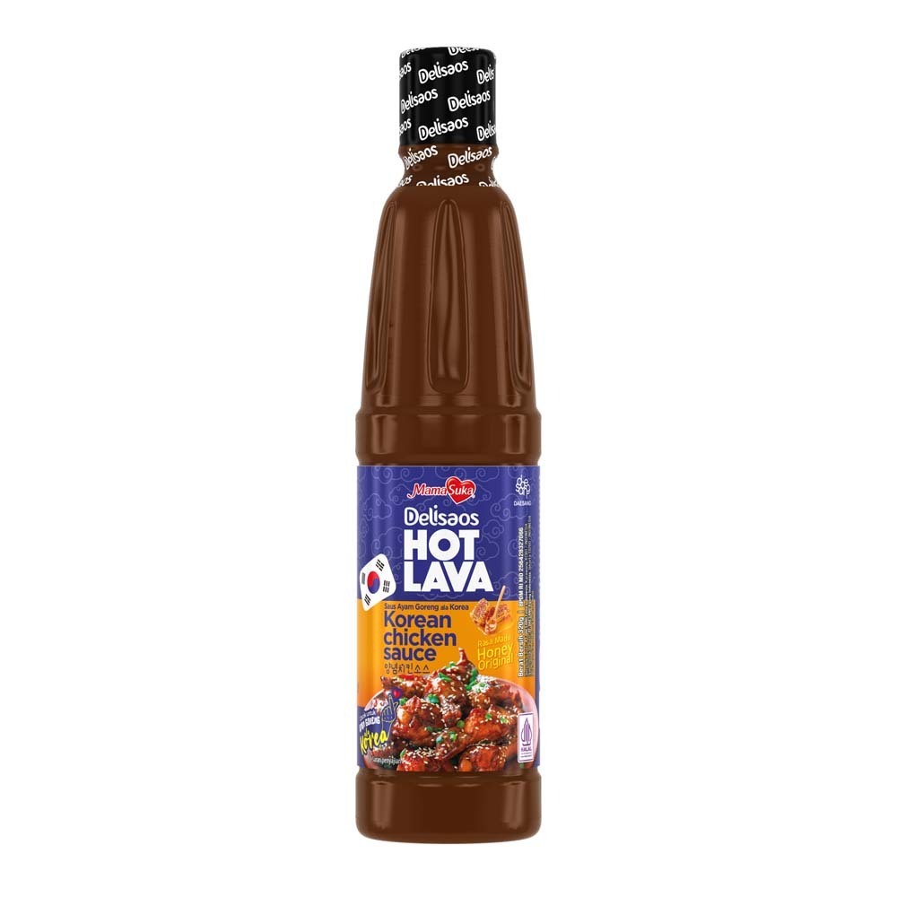 Delisaos Hot Lava Korean Chicken Sauce Honey Original 320G