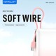 Konfulon A37Q (20000mAh Fast Charging 22.5W Built-in Cable Power Bank) + Lightning Cable Pink