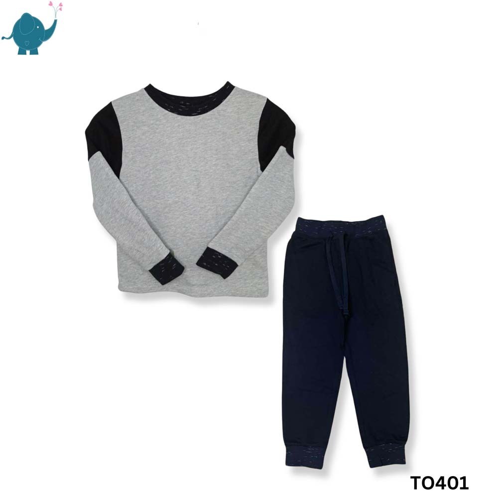 Max & Mia Boy Two-Pieces Pajamas TO401-LGY Small